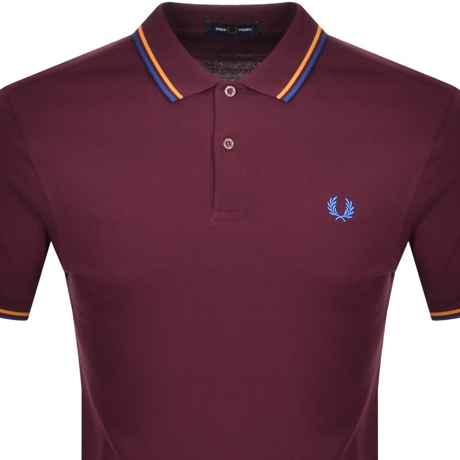 Alternative Image for ProductFred Perry Twin Tipped Polo T Shirt Burgundy2